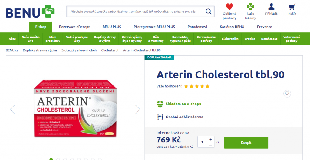 arterin cholesterol recenze