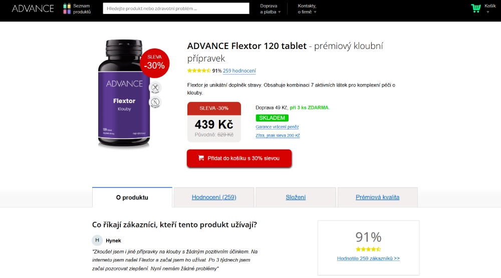 flextor recenze výživy