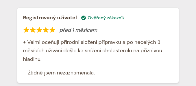 cholesterum hodnocení