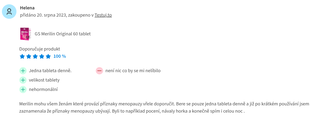 gs merilin zkušenost